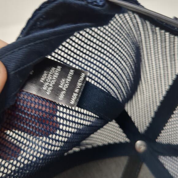 ACE Snapback Mesh Back Trucker Hat Blue One Size Adjustable Richardson - Picture 10 of 10